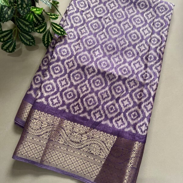 New Arrivals in Printed Dola Silk Sarees