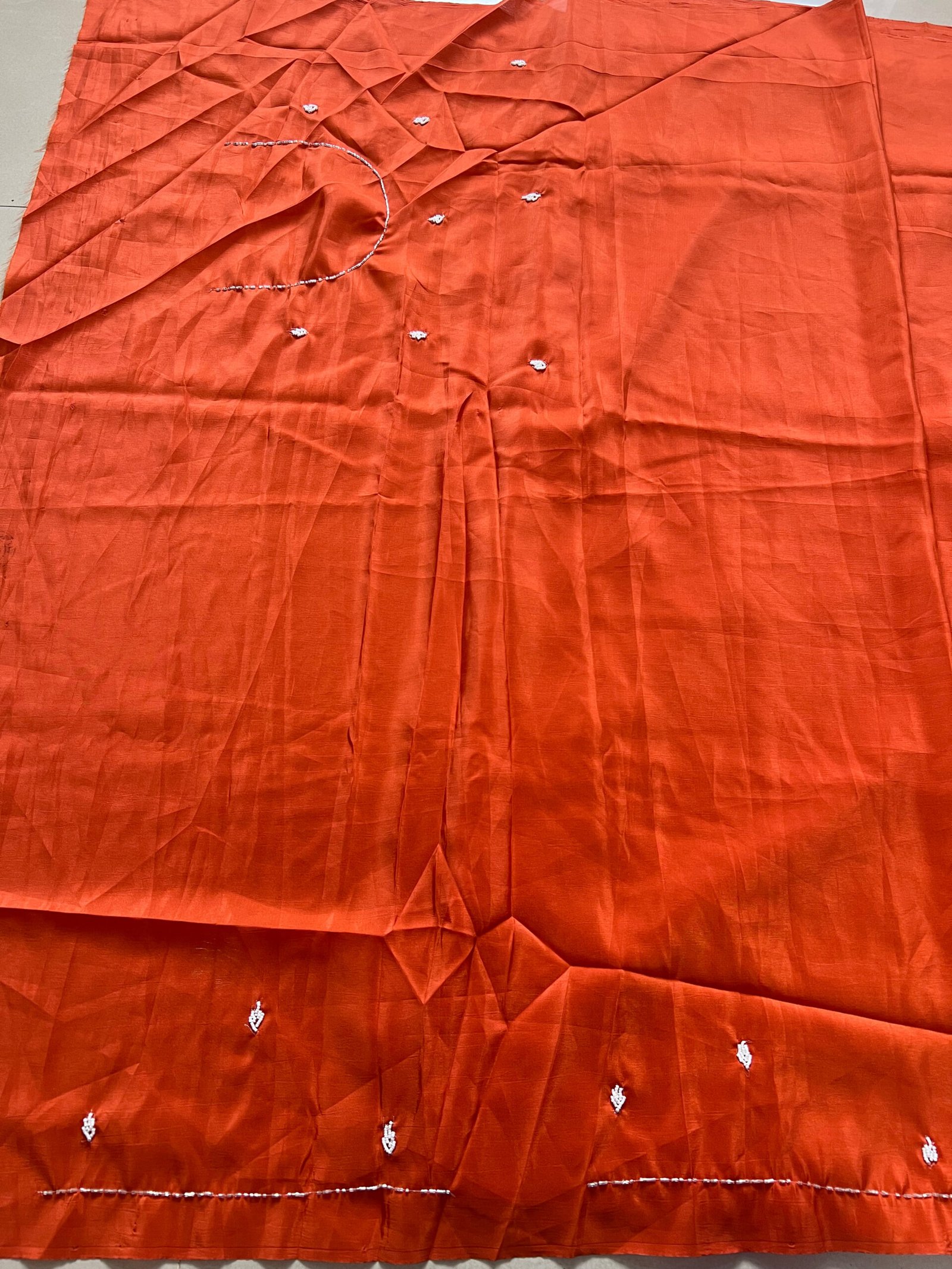 Party Wear Pearl Hand Work Shimmer Silk Sarees✨ - Image 2