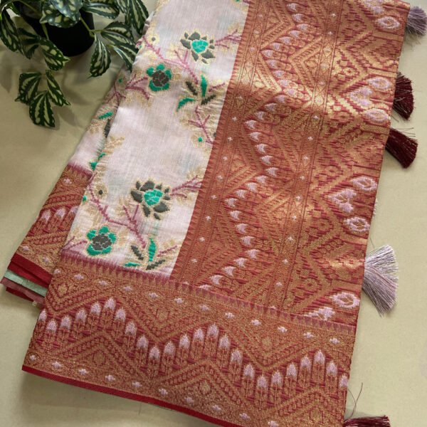 Jamdaani Cotton Jari Weaving Silk Saree