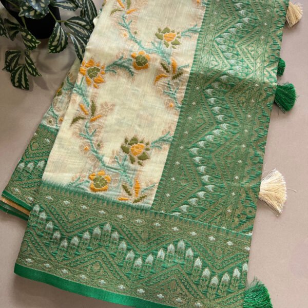 Jamdaani Cotton Jari Weaving Silk Saree