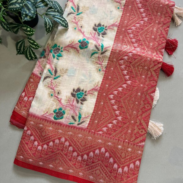 Jamdaani Cotton Jari Weaving Silk Saree