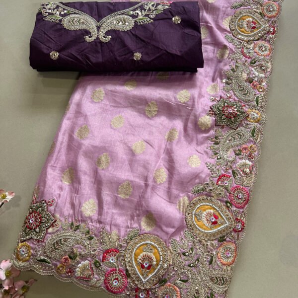 Exclusive Border Weaving Butti Soft Silk