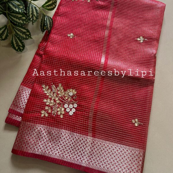 Light Work Semi Cotton Silk Jari Weaving Saree