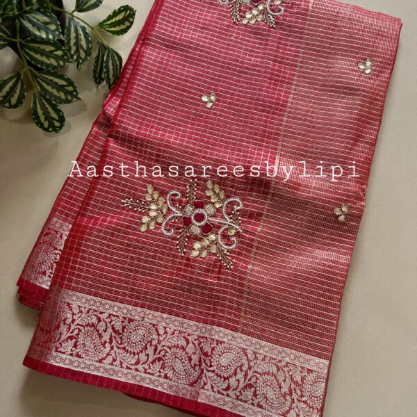 Light Work Semi Cotton Silk Jari Weaving Saree