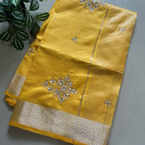 Light Work Semi Cotton Silk Jari Weaving Saree