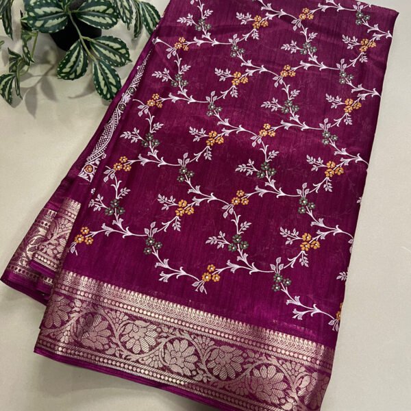 Printed Soft Semi Dola Silk Saree