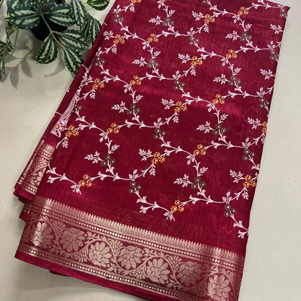 Printed Soft Semi Dola Silk Saree