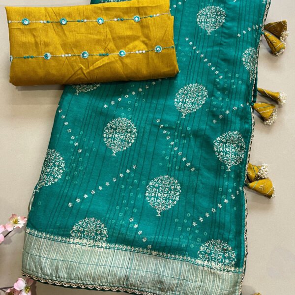 Heavy Blouse Premium Soft Printed Saree