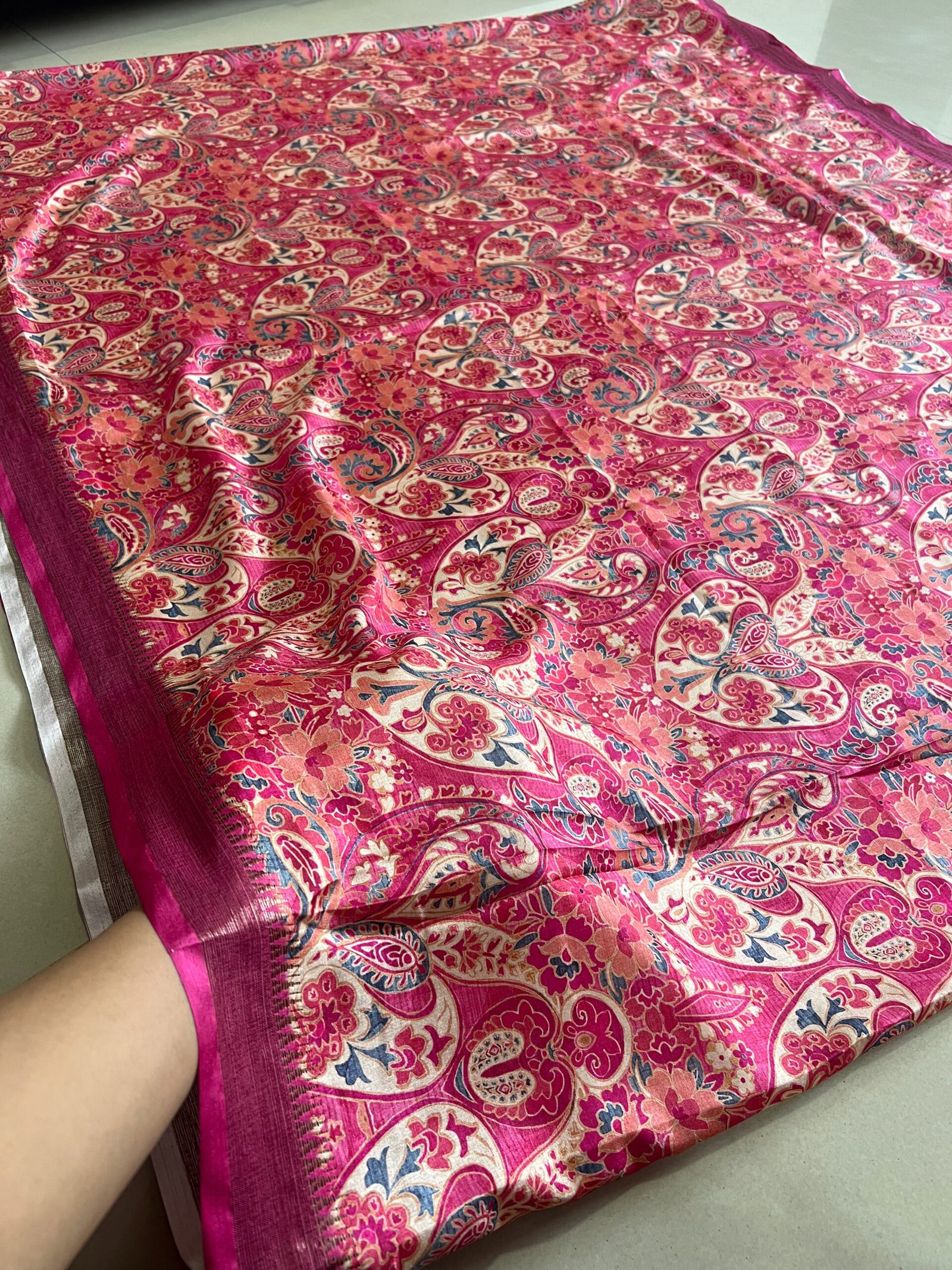 Premium Soft Silk Printed Saree - Image 2