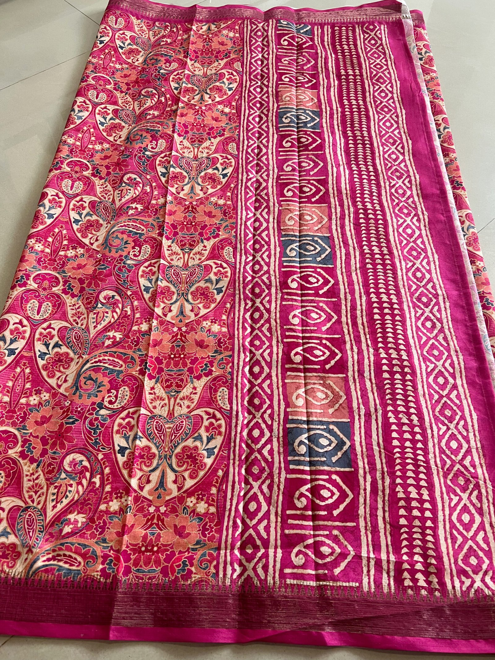 Premium Soft Silk Printed Saree - Image 3
