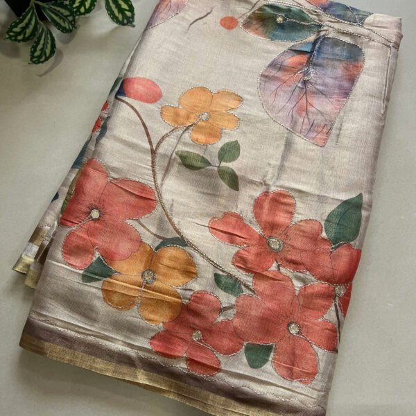 Tissue Cotton Silk Printed Saree