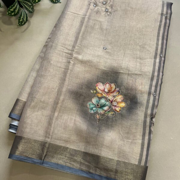 Tissue Cotton Silk Printed Saree