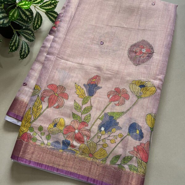 Tissue Cotton Silk Printed Saree
