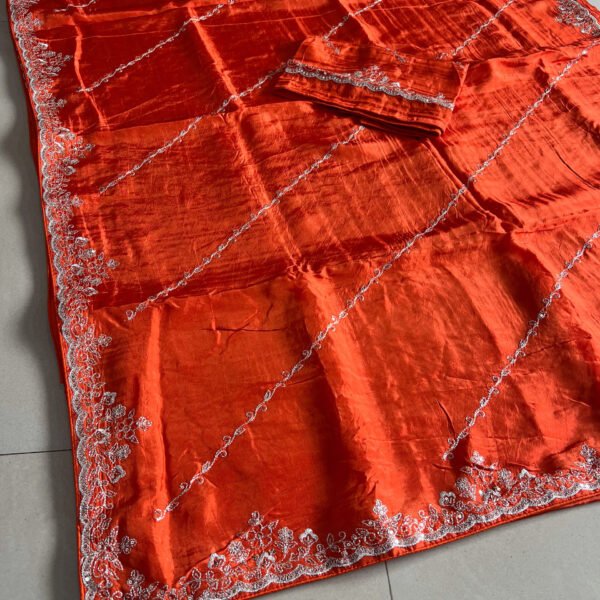 Pure Upada Soft Silk Saree with Embroidery