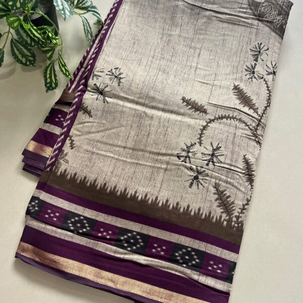 Printed Semi Soft Mul Cotton Saree