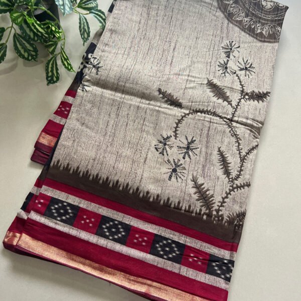 Printed Semi Soft Mul Cotton Saree