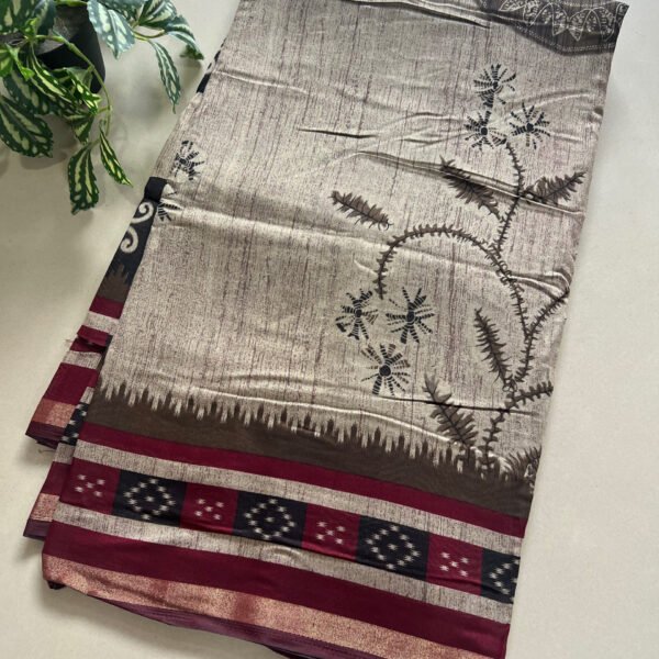 Printed Semi Soft Mul Cotton Saree
