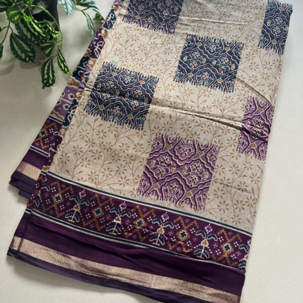 Printed Semi Soft Mul Cotton Saree