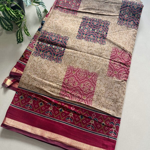 Printed Semi Soft Mul Cotton Saree
