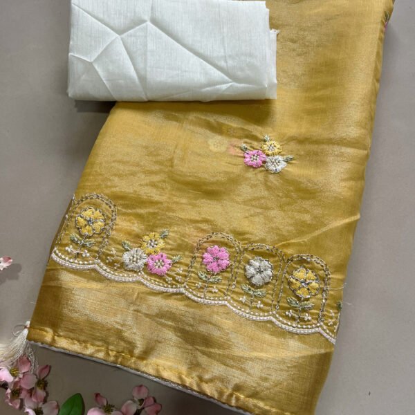 Semi Korsa Supernet Silk Saree