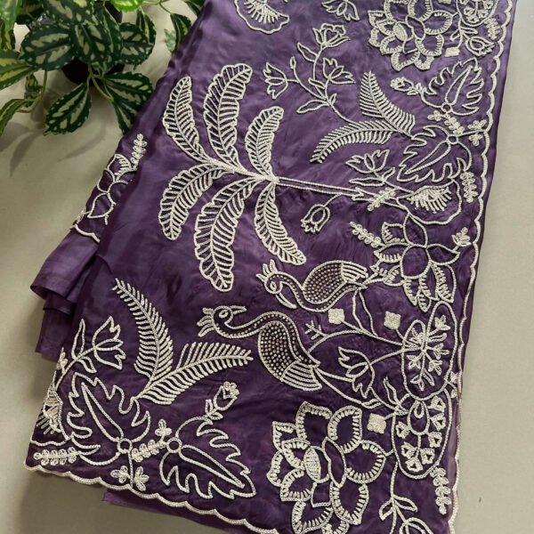 Thread Work Soft Organza Saree