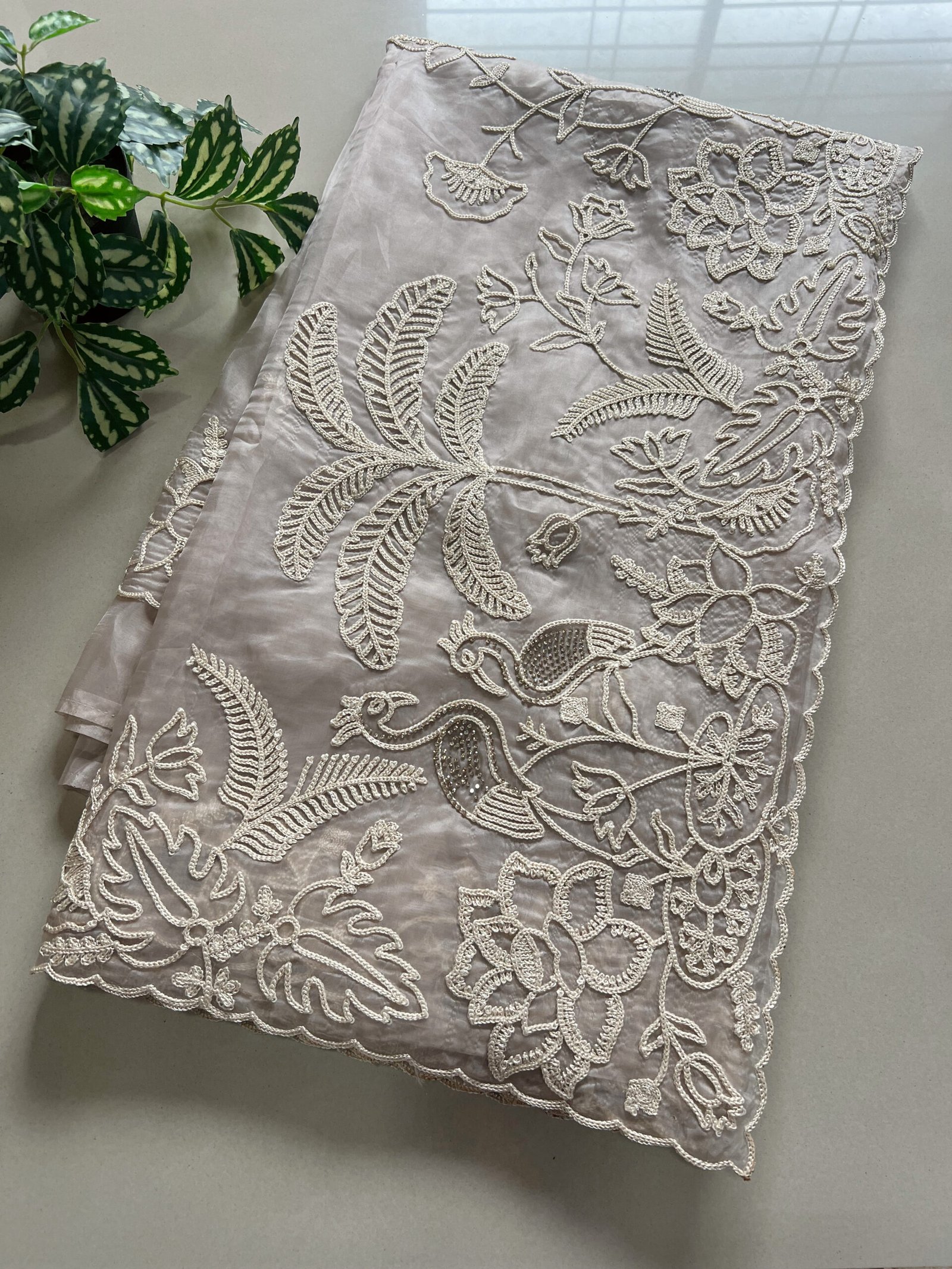 Thread Work Soft Organza Saree