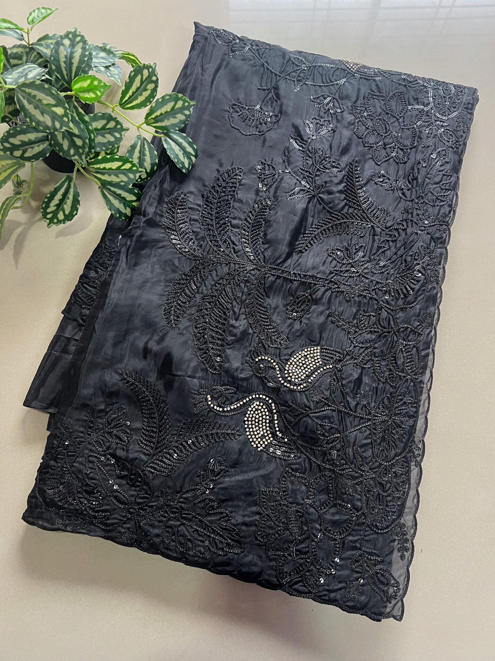 Thread Work Soft Organza Saree