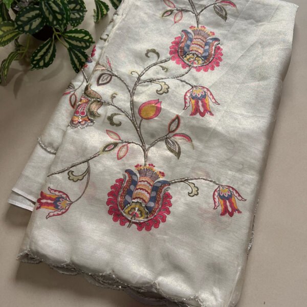 Digital Print Tissue Shimmer Saree