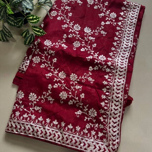 Jaal Pitta Work Semi Shimmer Sarees