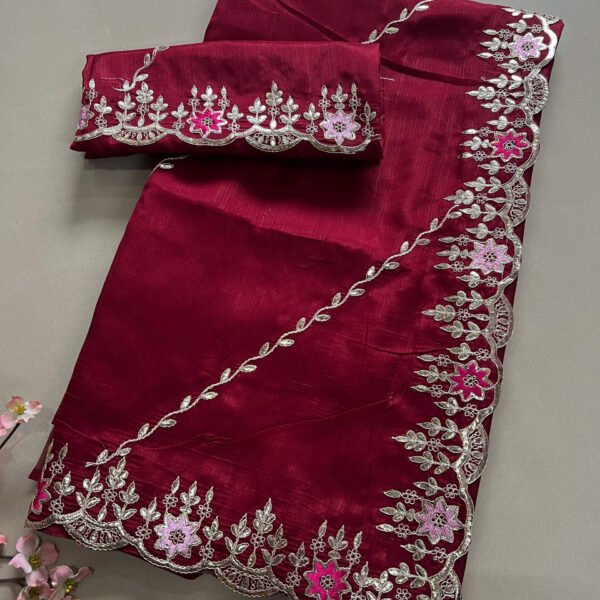 Light Work Shimmer Soft Organza Saree