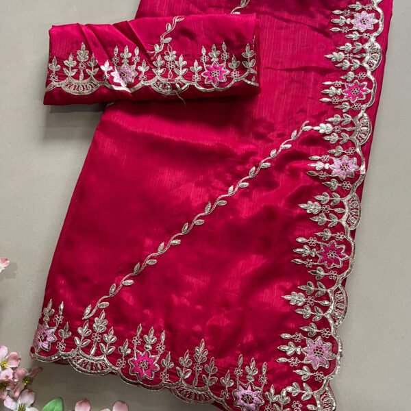 Light Work Shimmer Soft Organza Saree