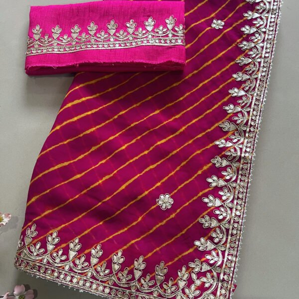Pure Gotta Patti Pure Georgette Sarees