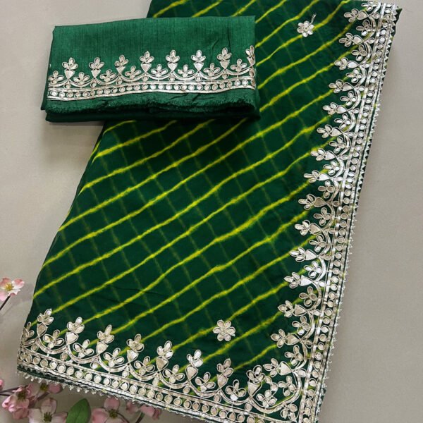 Pure Gotta Patti Pure Georgette Sarees