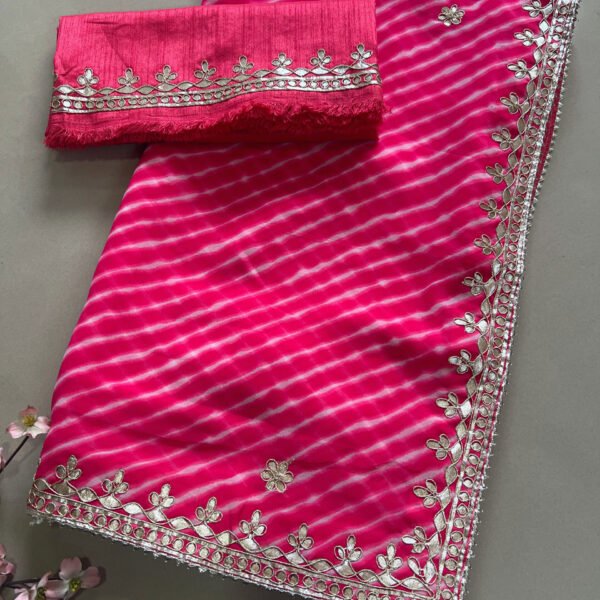 Pure Gotta Patti Pure Georgette Sarees