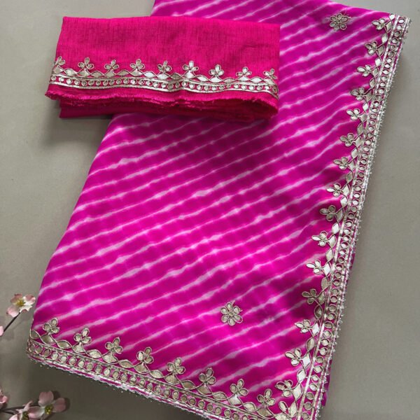 Pure Gotta Patti Pure Georgette Sarees