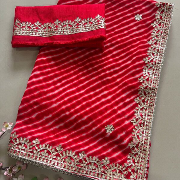 Pure Gotta Patti Pure Georgette Sarees