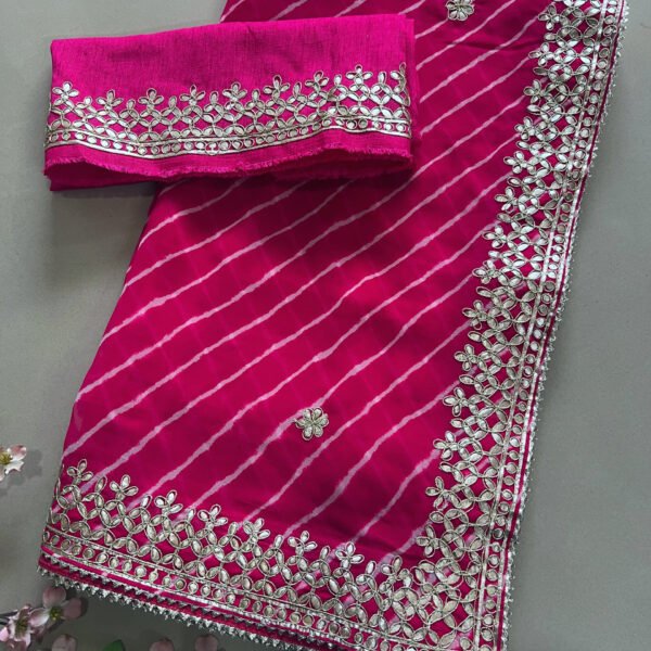 Pure Gotta Patti Pure Georgette Sarees