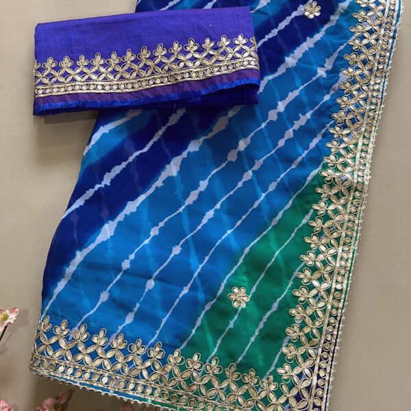 Pure Gotta Patti Pure Georgette Sarees