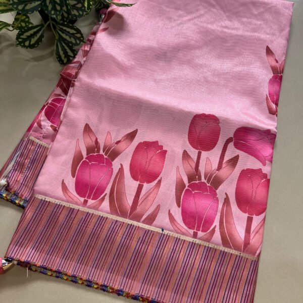 Digital Floral Print Semi Soft Silk Sarees