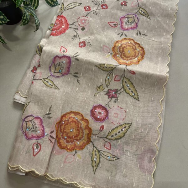Exclusive Printed Semi Organza Sarees
