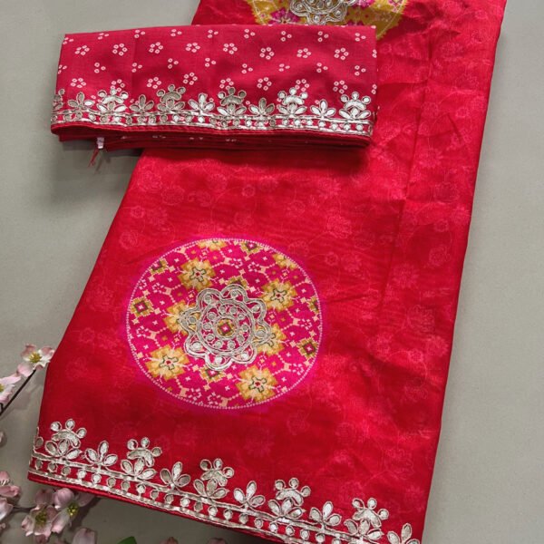 Gotta Patti Rangoli Bandhej Sarees