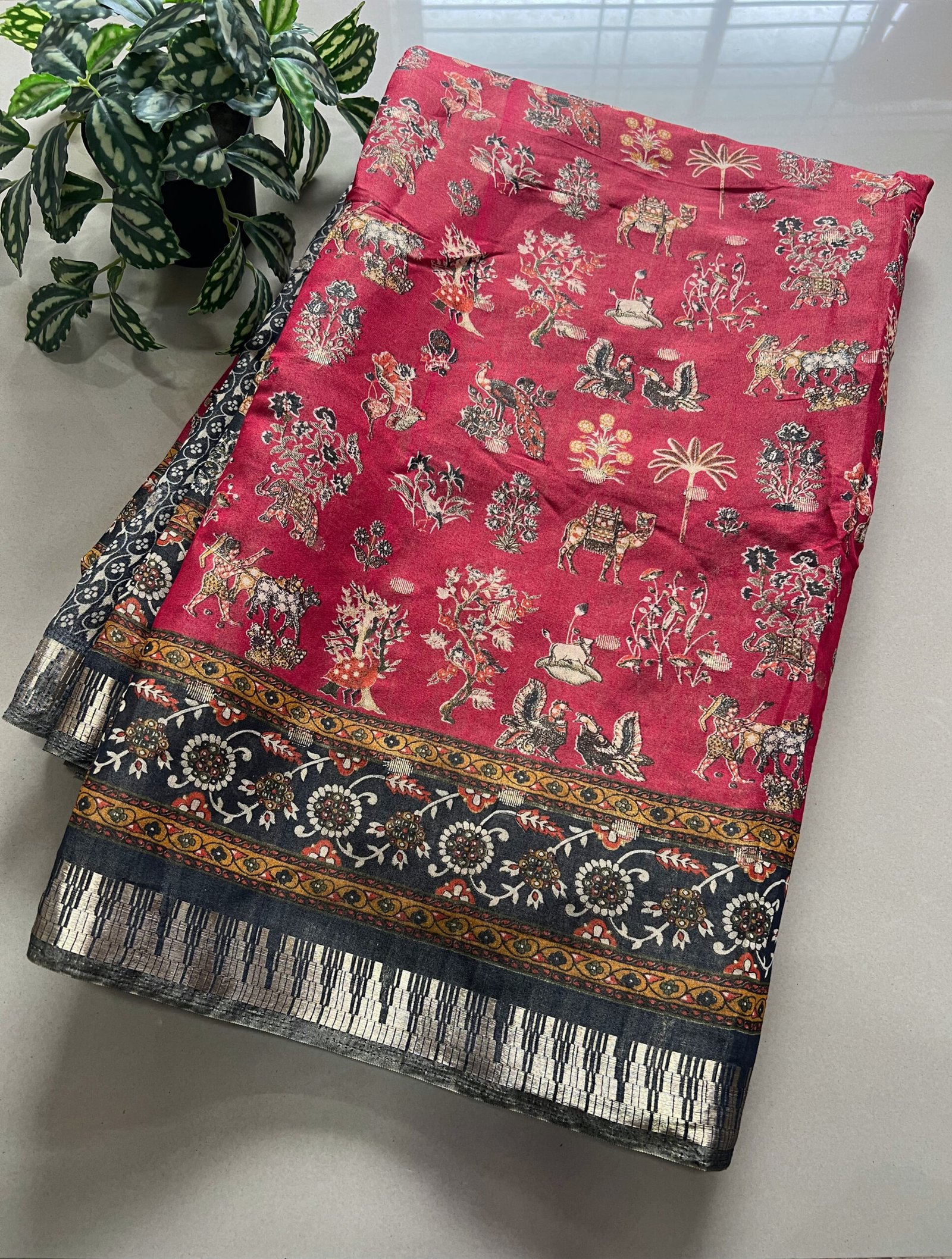 Printed Semi Mul Cotton Silk Saree