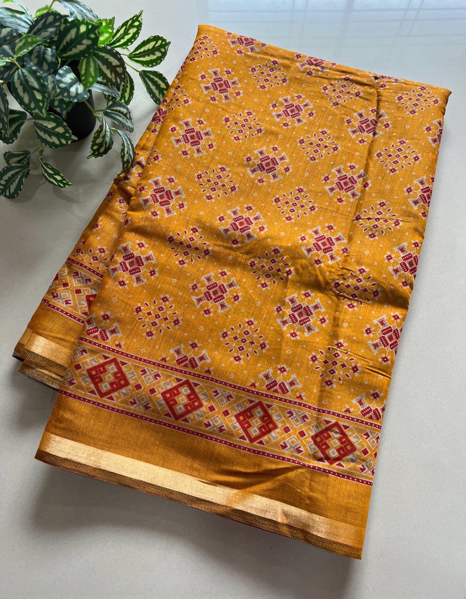 Printed Semi Soft Mul Cotton Saree
