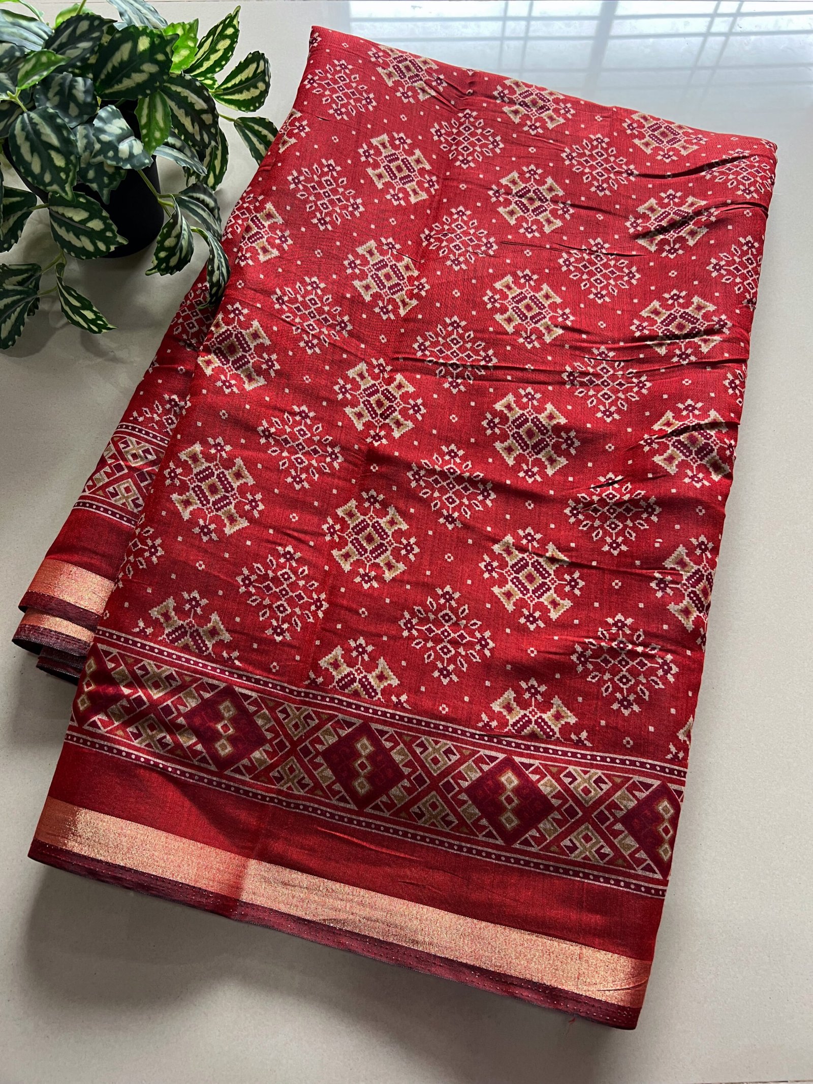 Printed Semi Soft Mul Cotton Saree