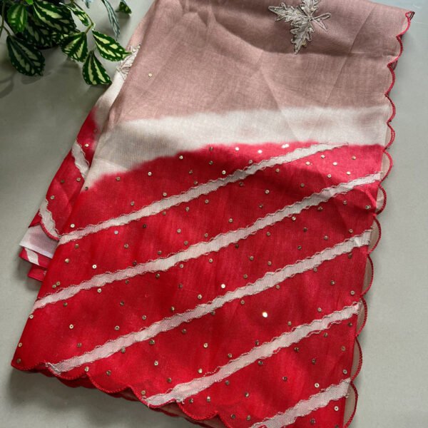 Exclusive Printed Semi Lehriya Organza Saree