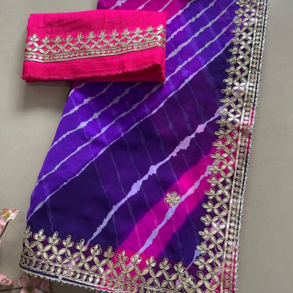Pure Gotta Patti Georgette Saree