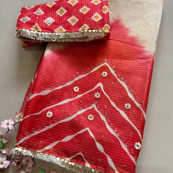 Fancy Lehriya Semi Kota Doriya Supernet Sarees