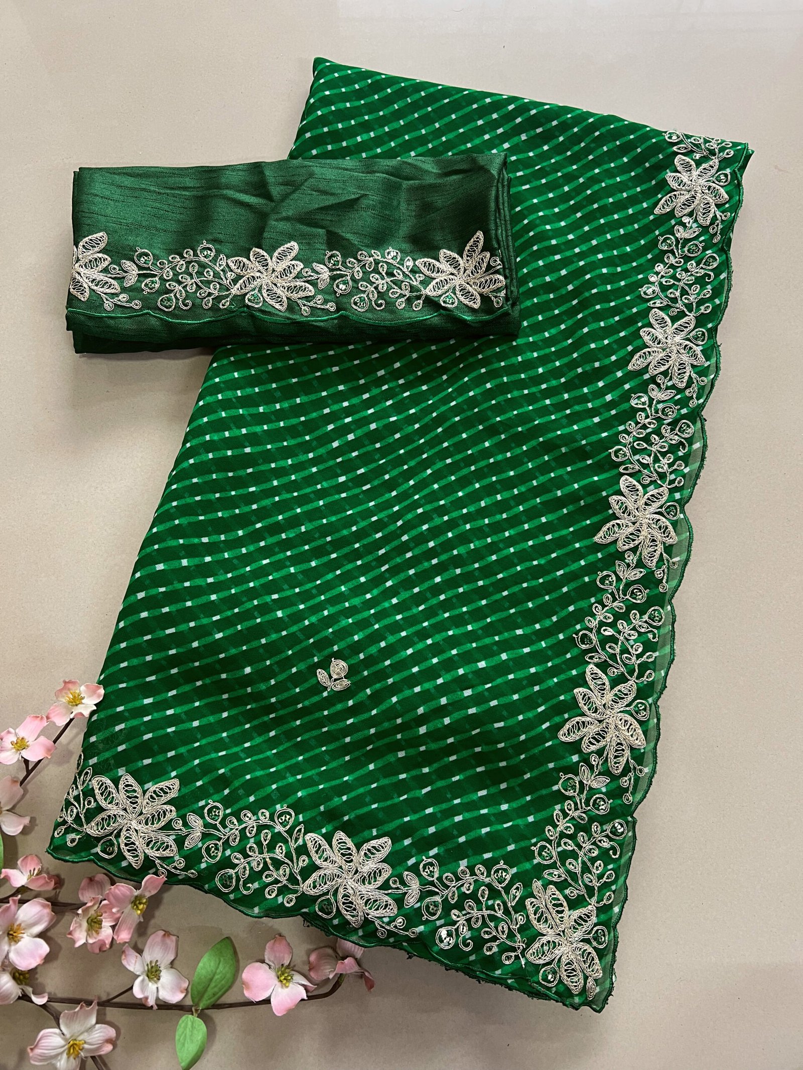 Mothada Lehriya Georgette Sarees