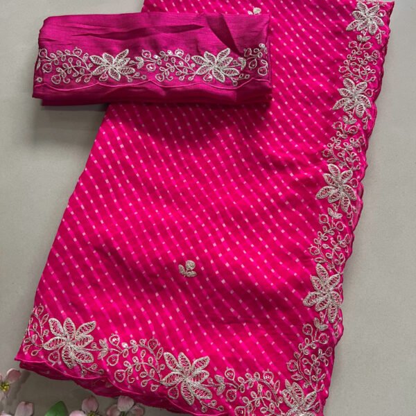 Mothada Lehriya Georgette Sarees
