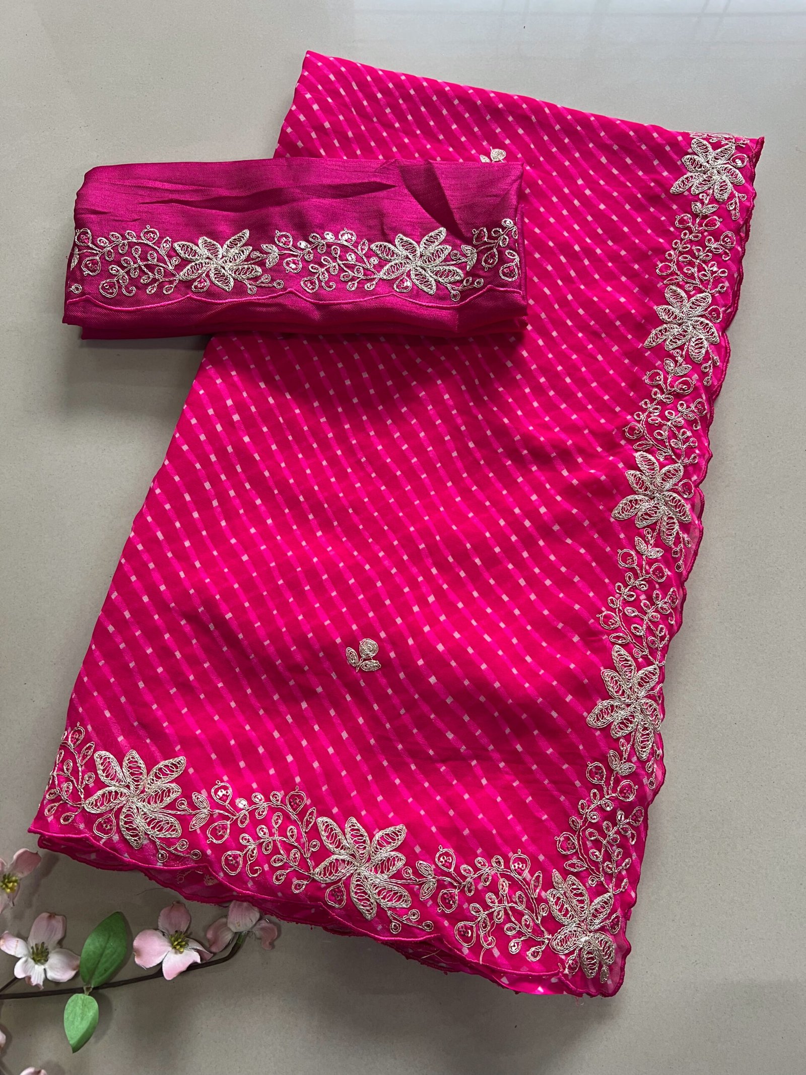 Mothada Lehriya Georgette Sarees